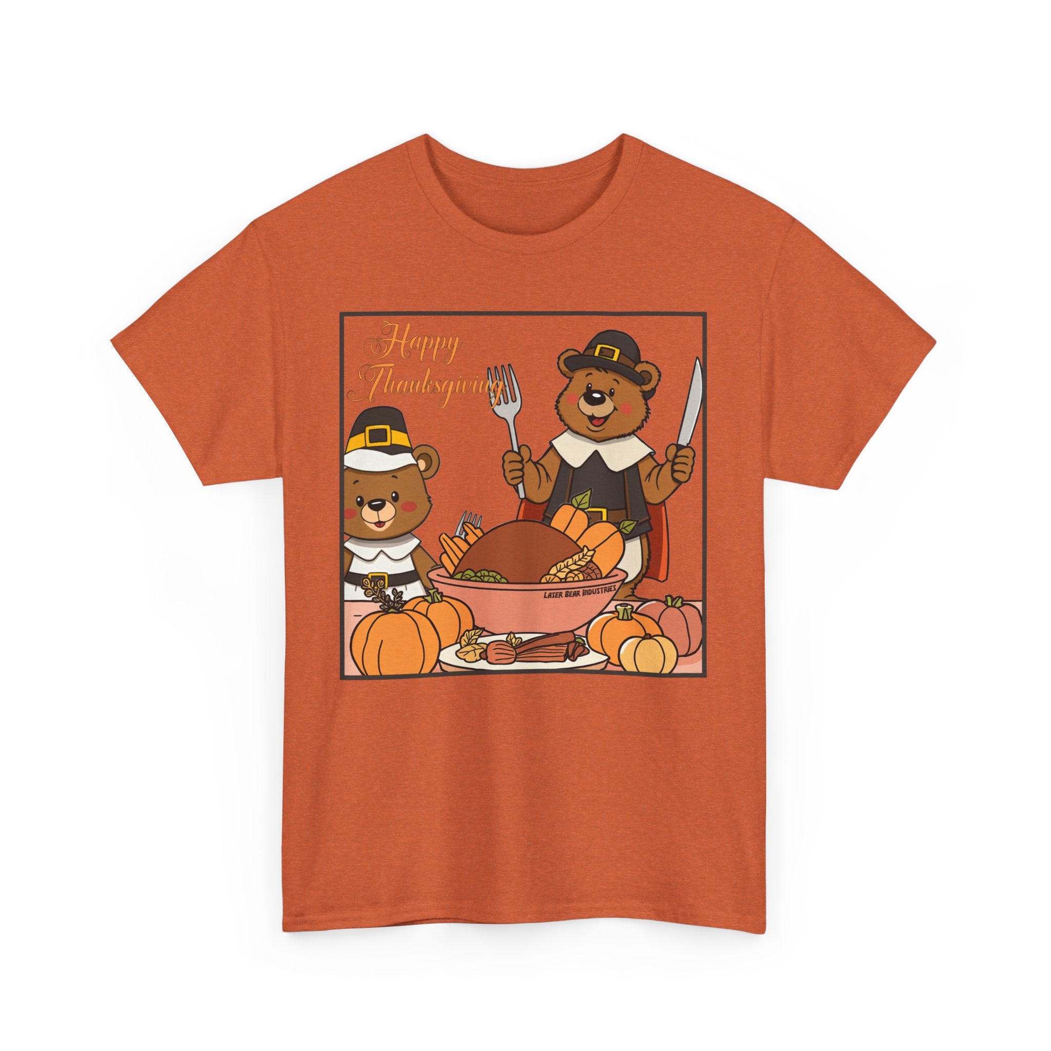 Thanksgiving Bears 2024 Unisex Heavy Cotton Tee