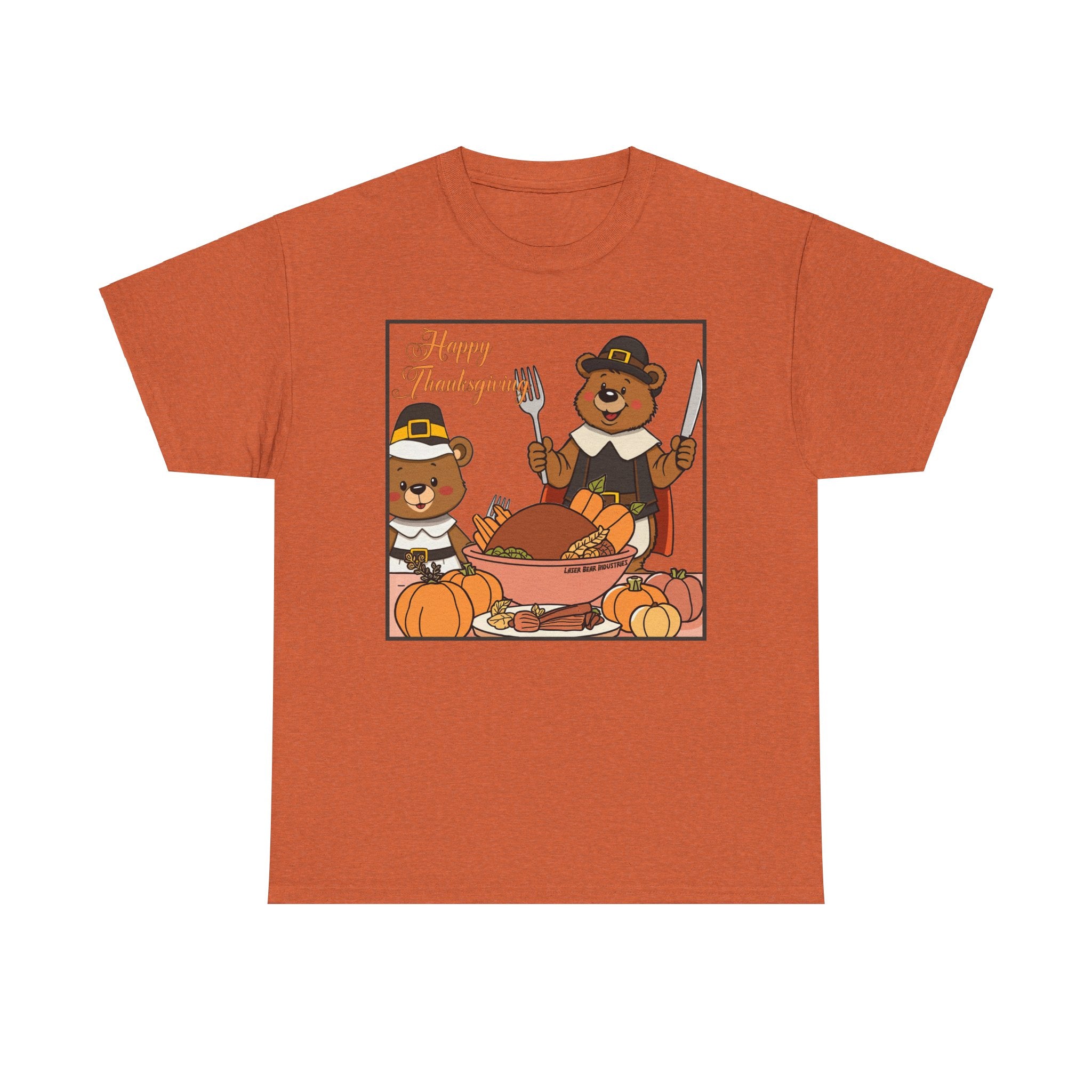 Thanksgiving Bears 2024 Unisex Heavy Cotton Tee