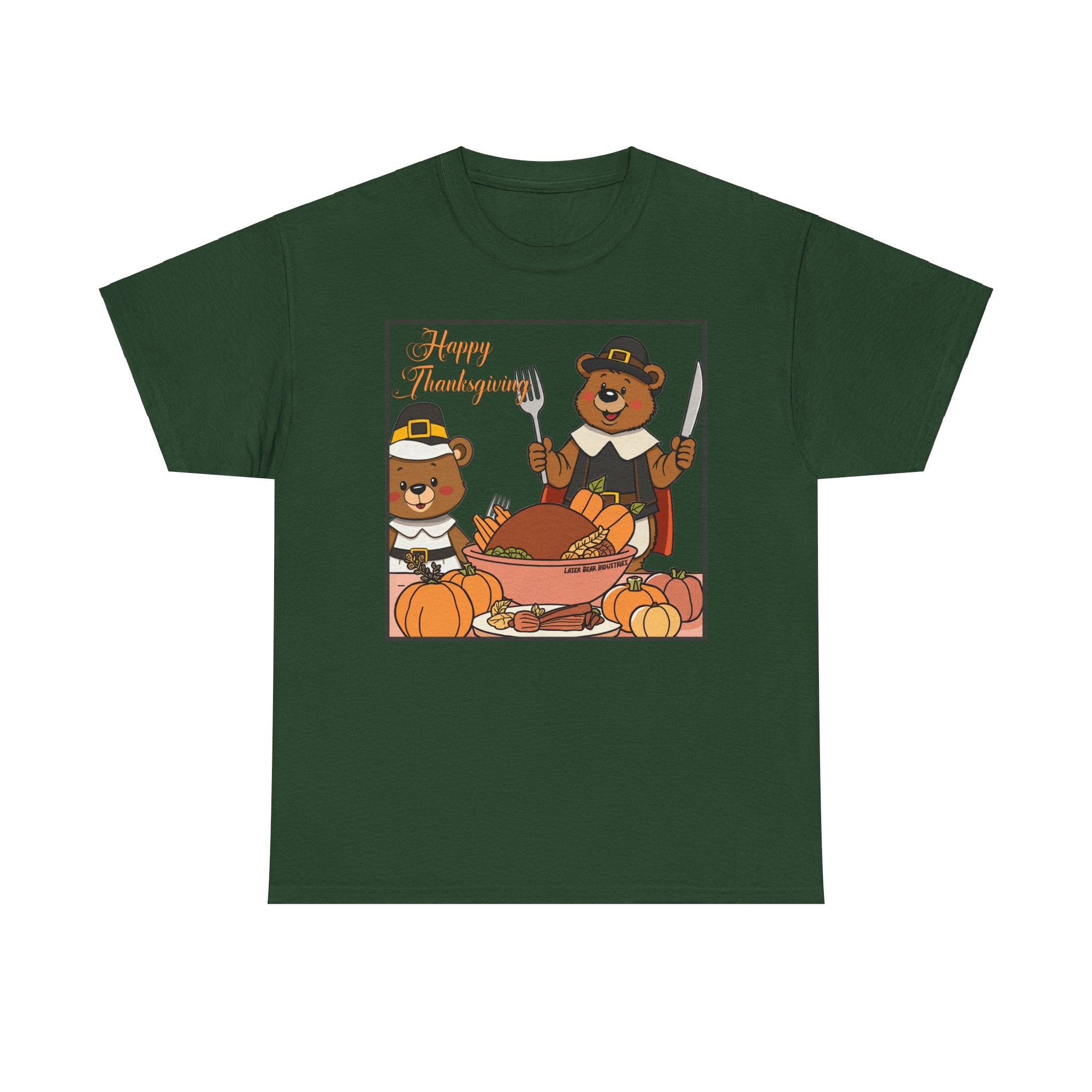 Thanksgiving Bears 2024 Unisex Heavy Cotton Tee