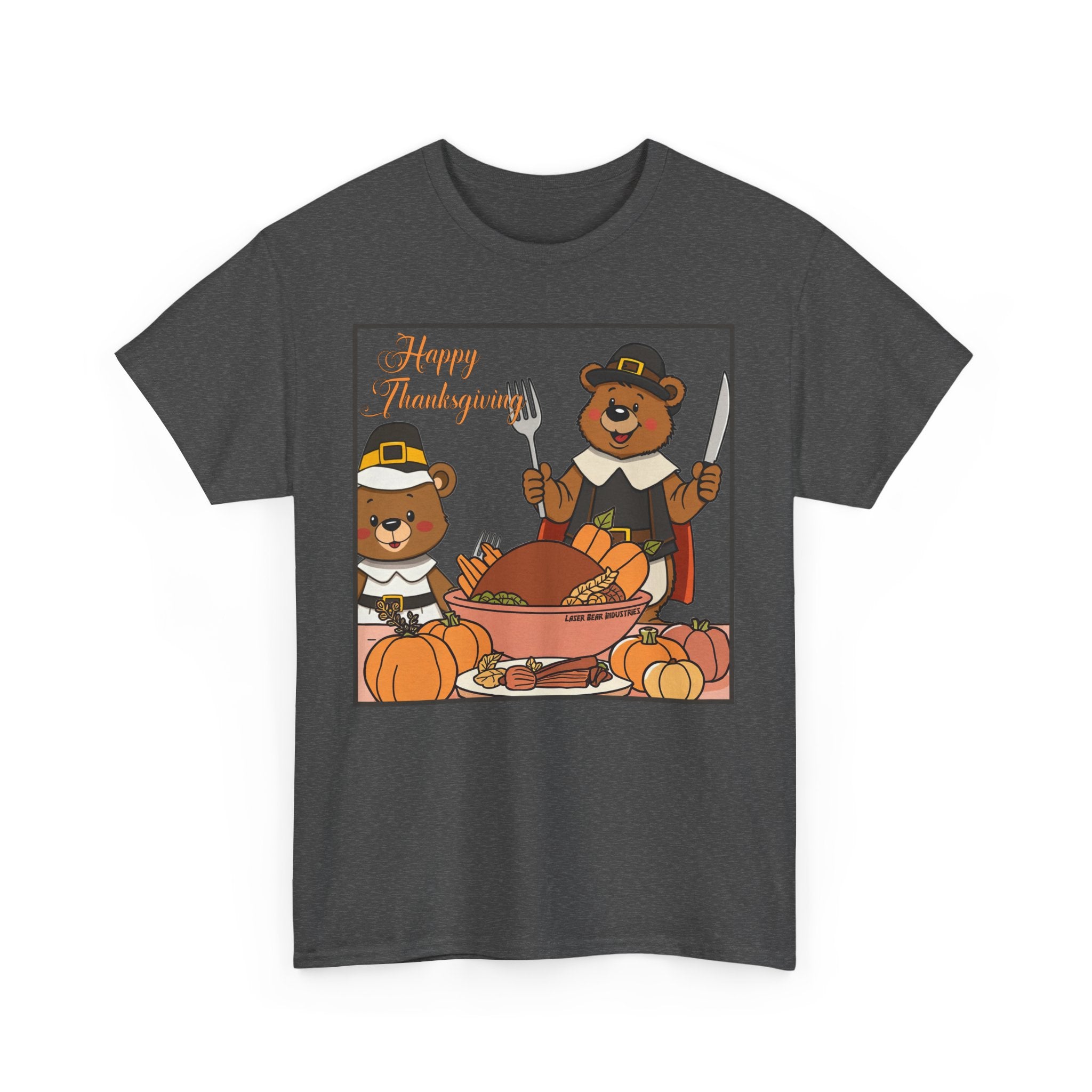 Thanksgiving Bears 2024 Unisex Heavy Cotton Tee