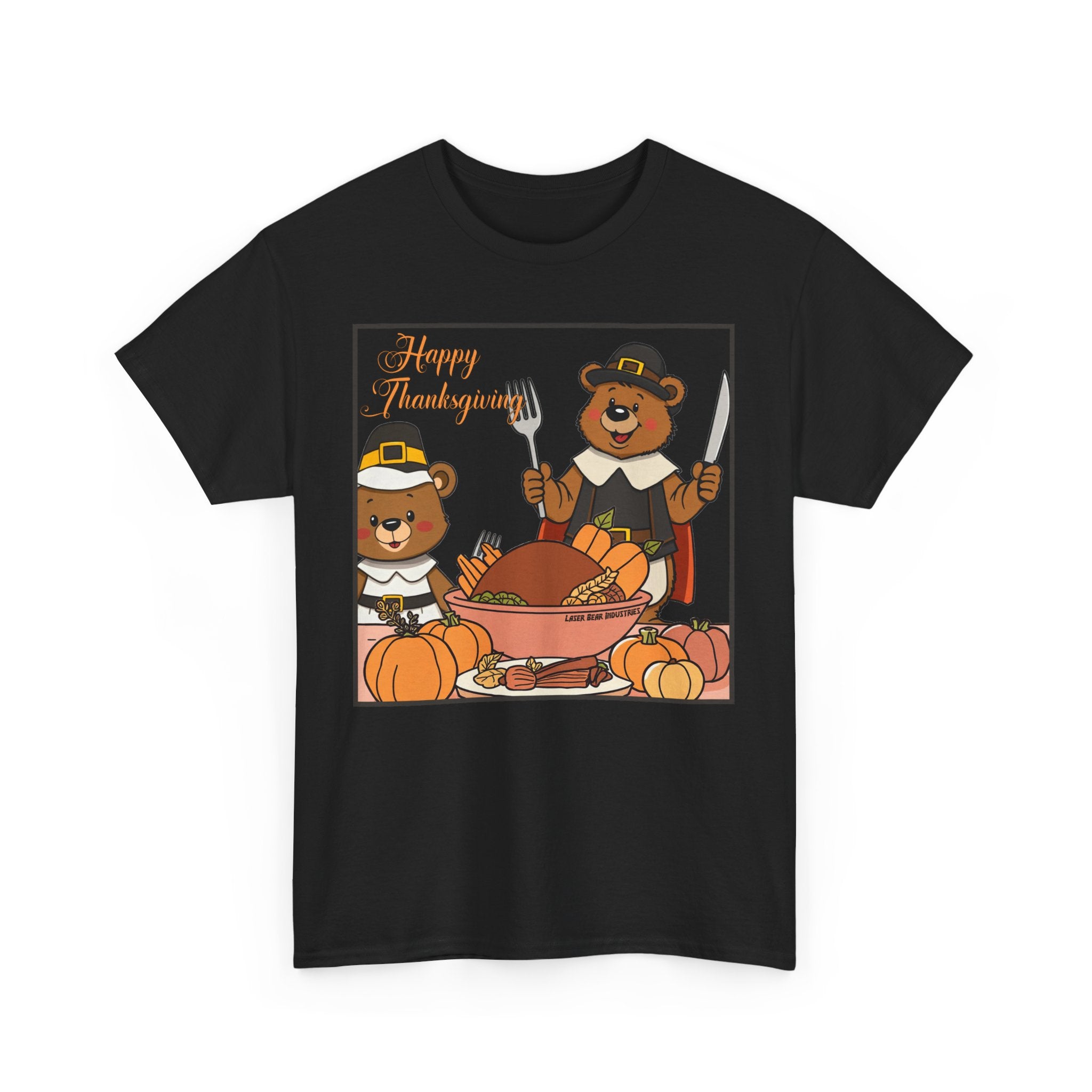 Thanksgiving Bears 2024 Unisex Heavy Cotton Tee