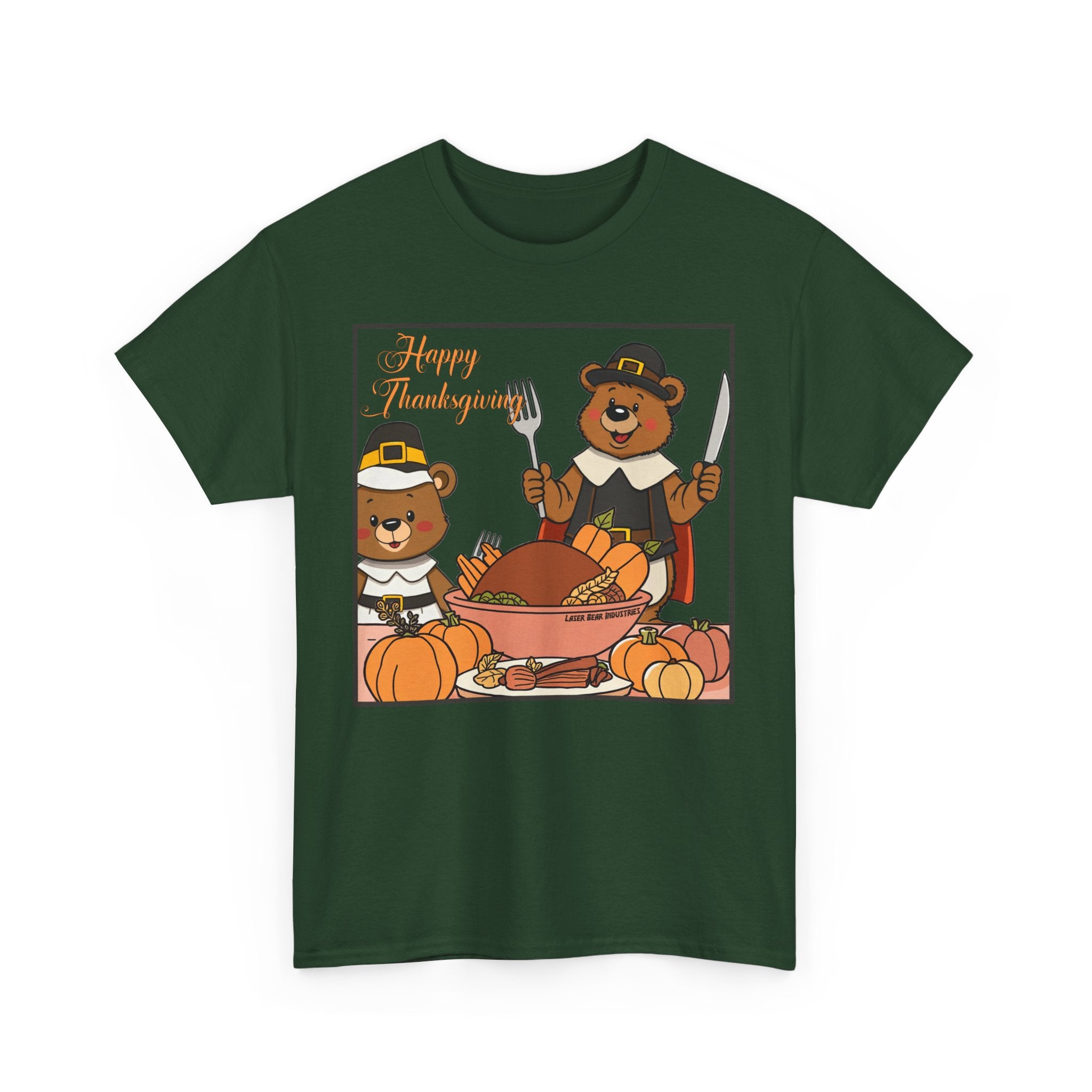 Thanksgiving Bears 2024 Unisex Heavy Cotton Tee