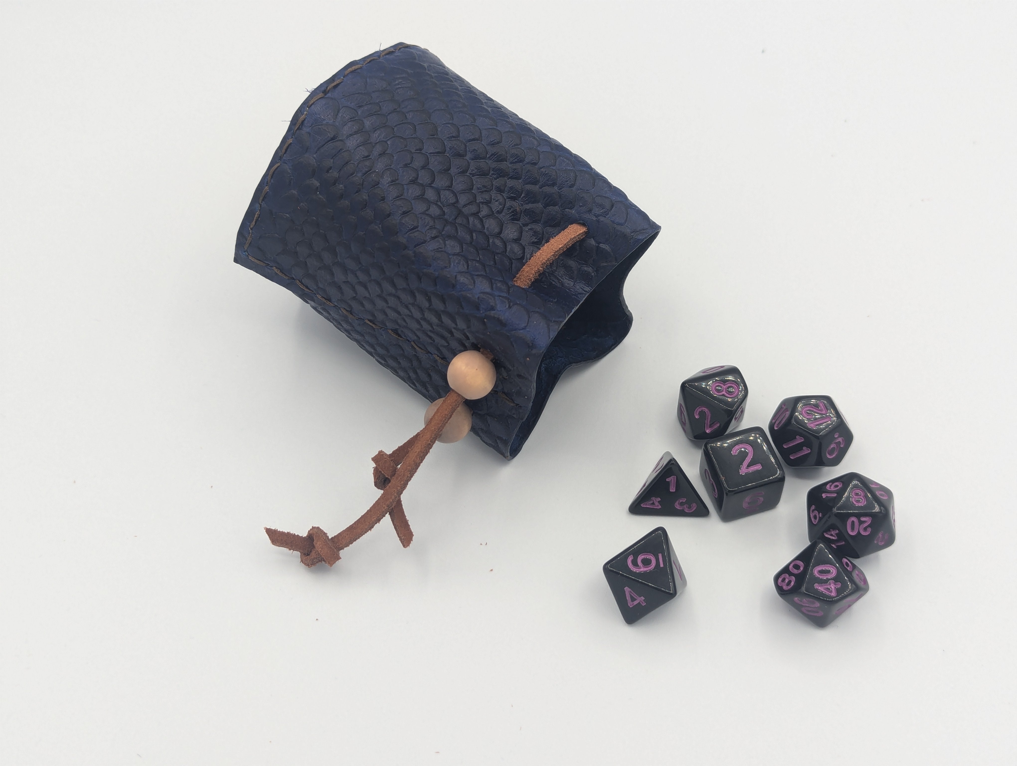 Hand made leather dice bags by Papa Bear